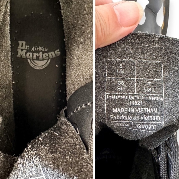 Dr.‎ Martens Women's 8-Eye Boots, Black  Leather, Size 7 - Picture 10 of 14